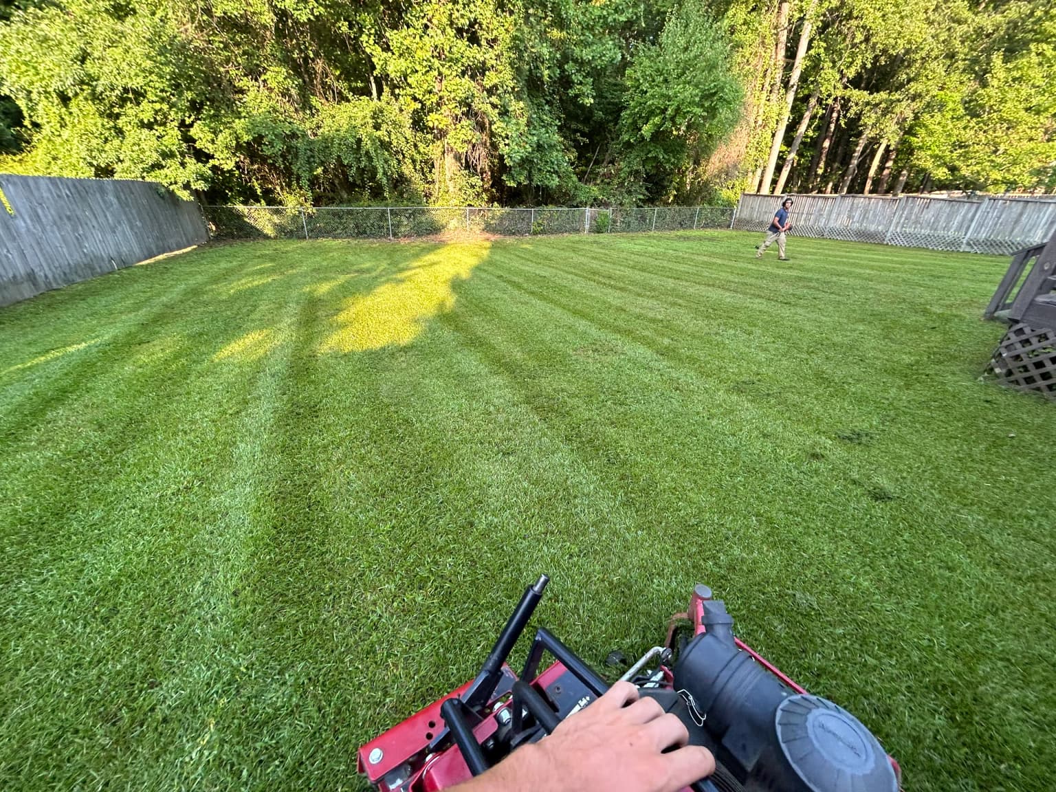 Striped finish