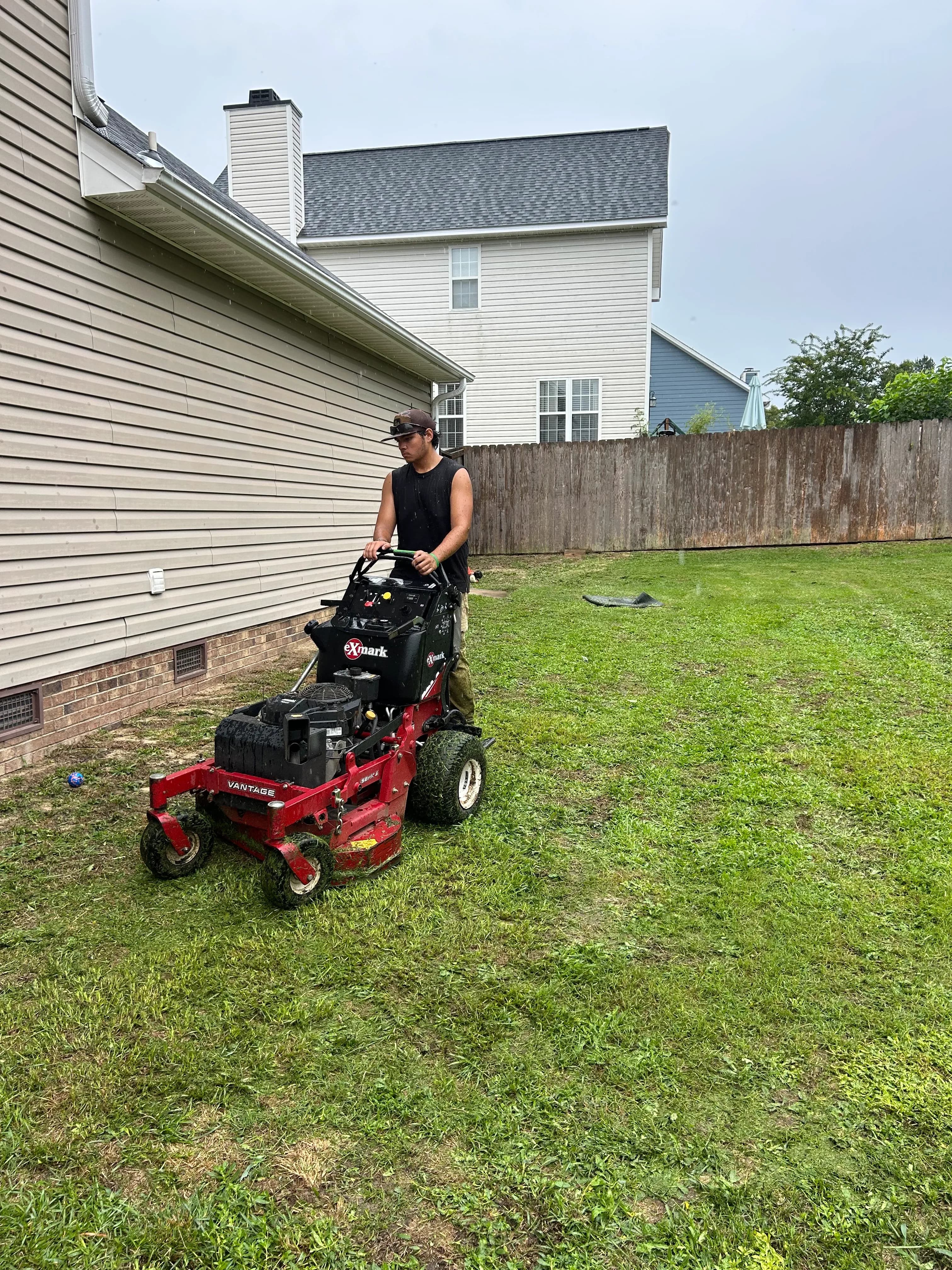 Lawn during a heavier service visit